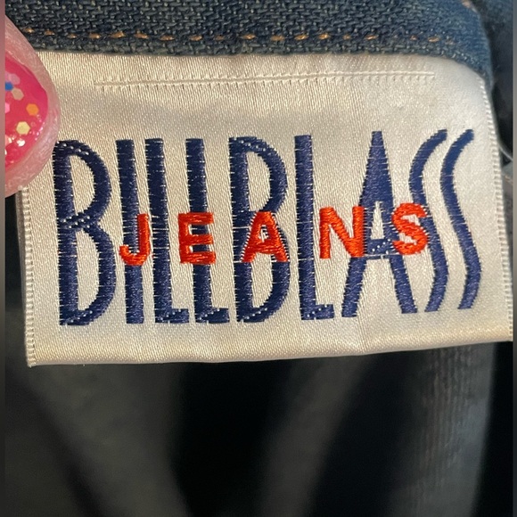 Billblass Vintage Inspired 1970’s Denim Lace Bell Sleeve Leather Tie Shirt - Picture 5 of 6